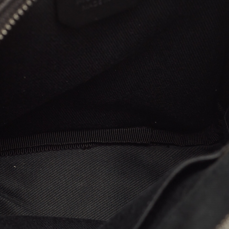 Pre Owned Montblanc Black Monogram Leather Sling Bag