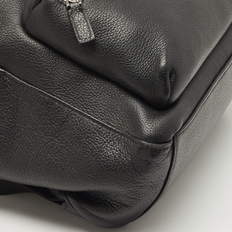 Pre Owned Montblanc Black Leather Meisterstuck Backpack