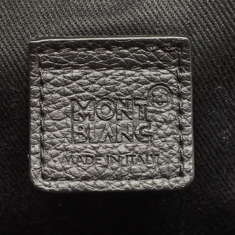 Pre Owned Montblanc Black Leather Meisterstuck Backpack