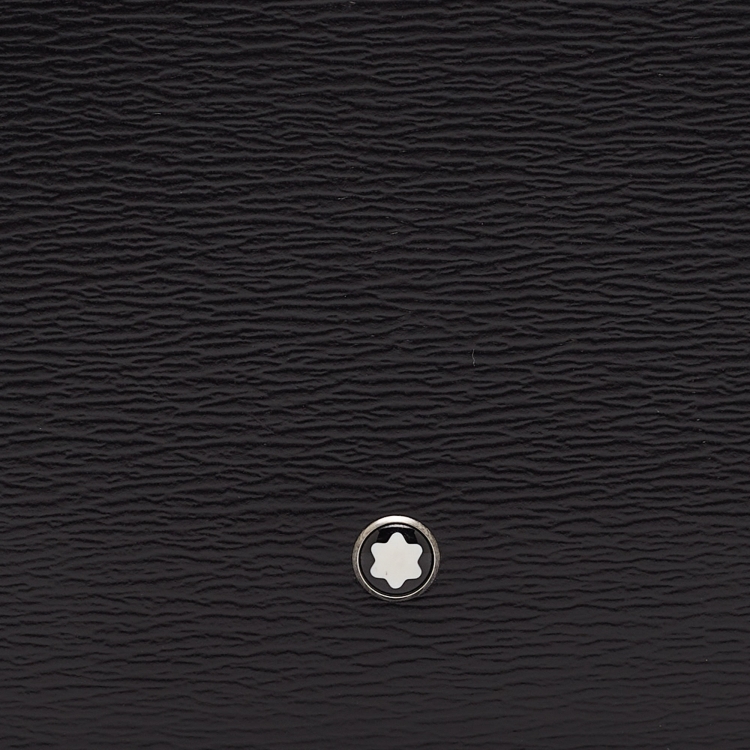 Pre Owned Montblanc Black Leather Meisterstück 6CC Money Clip Wallet