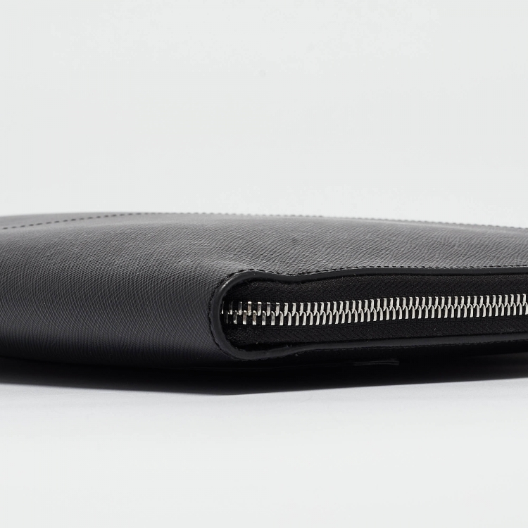 Pre Owned Montblanc Black Leather Meisterstuck Zip Pouch