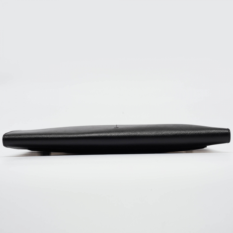 Pre Owned Montblanc Black Leather Meisterstuck Zip Pouch
