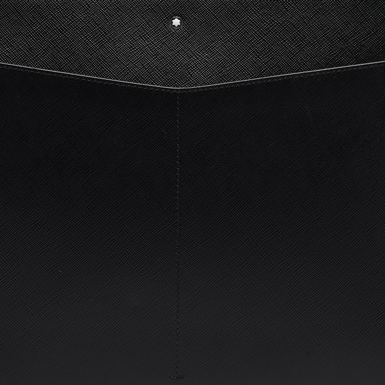 Pre Owned Montblanc Black Leather Meisterstuck Zip Pouch