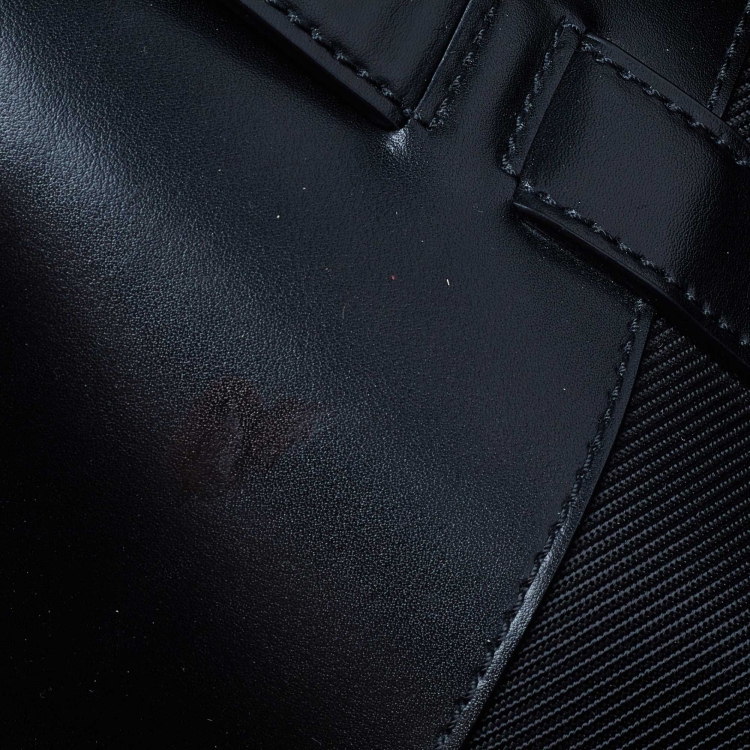 Pre Owned Montblanc Black Nylon and Leather Nightflight Weekender Bag