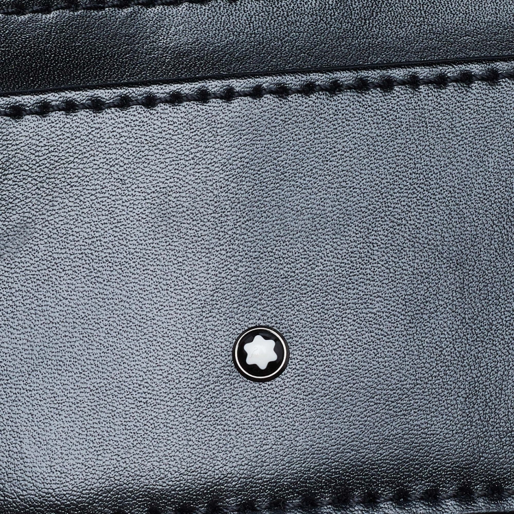 Pre Owned Montblanc Black Nylon and Leather Nightflight Weekender Bag