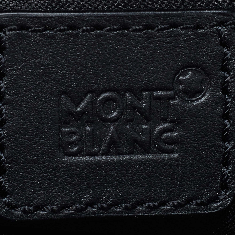 Pre Owned Montblanc Black Nylon and Leather Nightflight Weekender Bag
