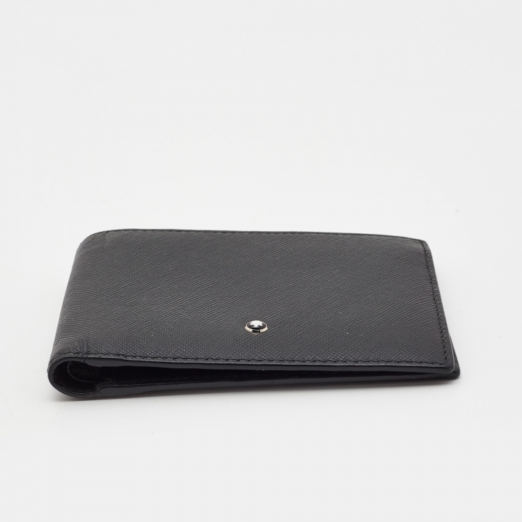 Pre Owned Montblanc Black Leather Meisterstuck Bifold Wallet