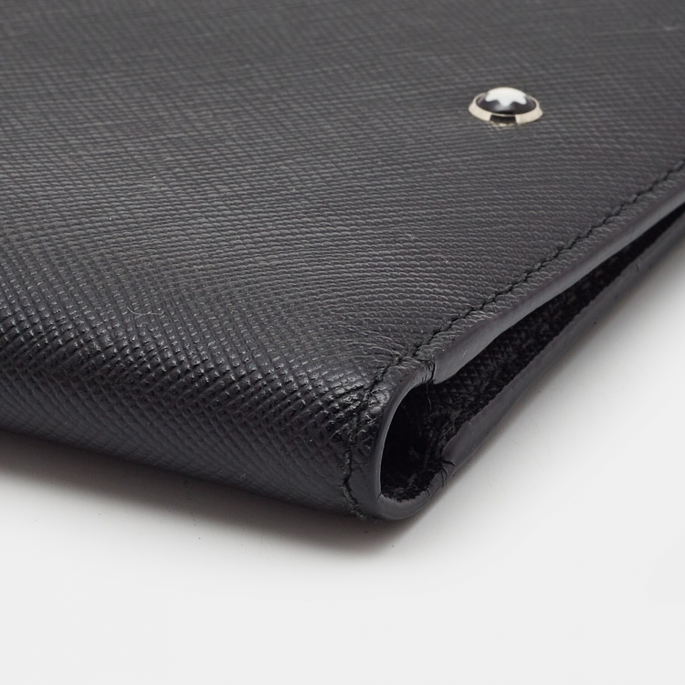 Pre Owned Montblanc Black Leather Meisterstuck Bifold Wallet