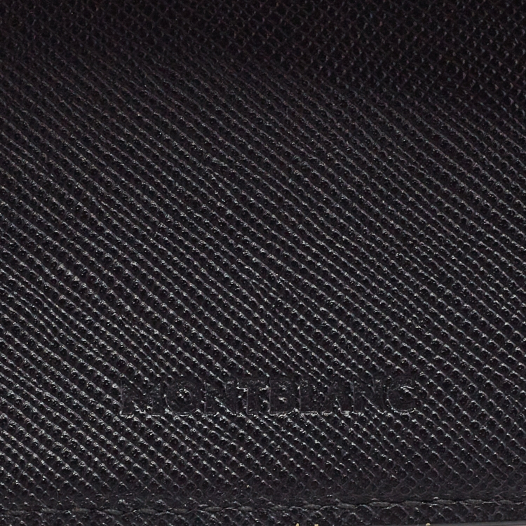 Pre Owned Montblanc Black Leather Meisterstuck Bifold Wallet