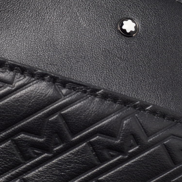 Pre Owned Montblanc Black Monogram Leather 4810 Sling Bag