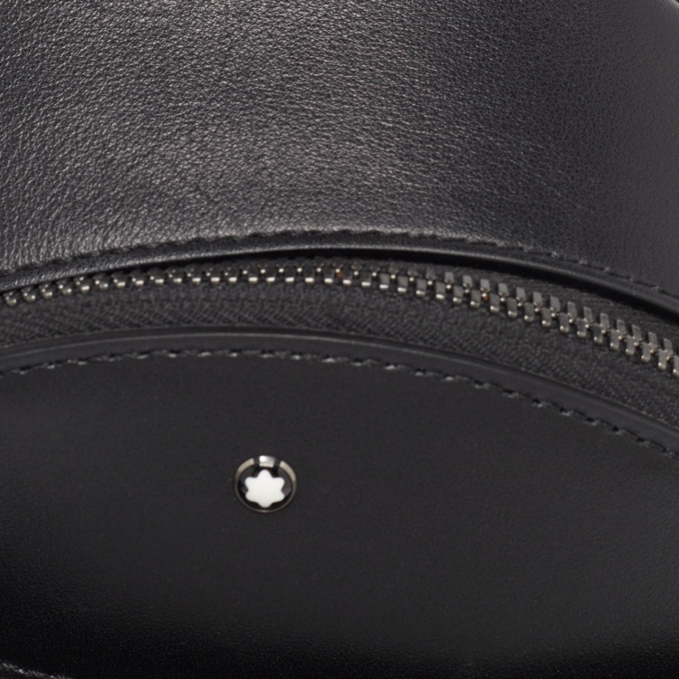 Pre Owned Montblanc Black Monogram Leather 4810 Sling Bag