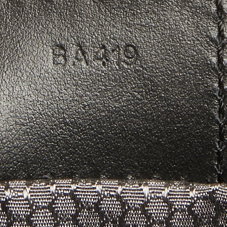 Pre Owned Montblanc Grey/Black Nylon and Leather My Nightflight Document Bag