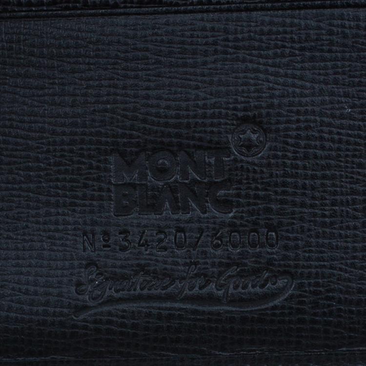 Pre Owned Montblanc Black Leather Miesterstuck Wallet