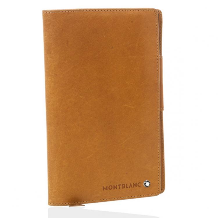 Pre Owned Montblanc Tan Leather Small La Vie de Bohme Agenda Cover