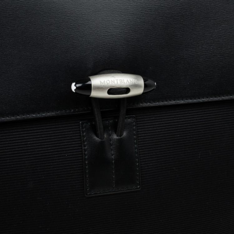 Pre Owned Montblanc Nightflight Double Gusset with Toggle Closure Briefcase