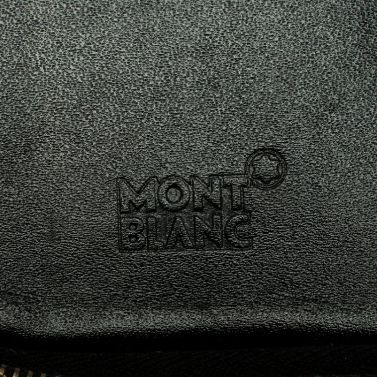 Pre Owned MontBlanc Black Leather Meisterstuck Zip Organiser