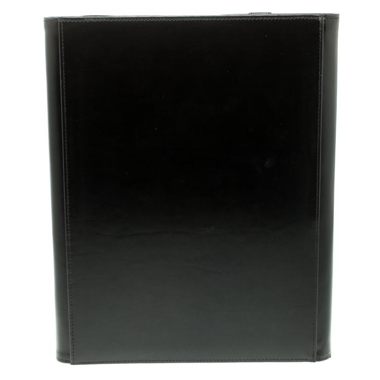 مملوكة مسبقًا Montblanc Black Leather Porte Documents Conference Folder
