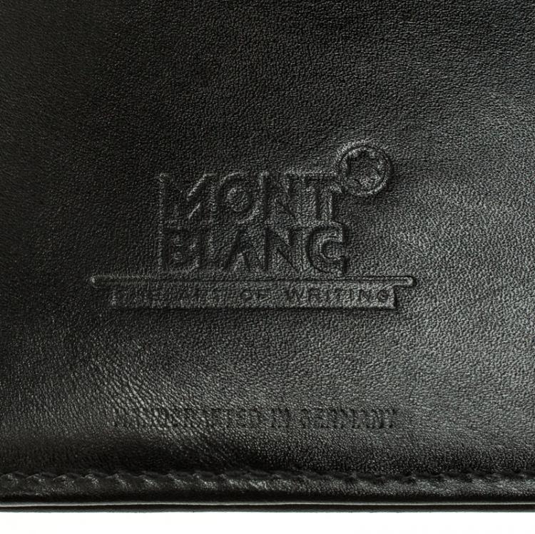 مملوكة مسبقًا Montblanc Black Leather Porte Documents Conference Folder