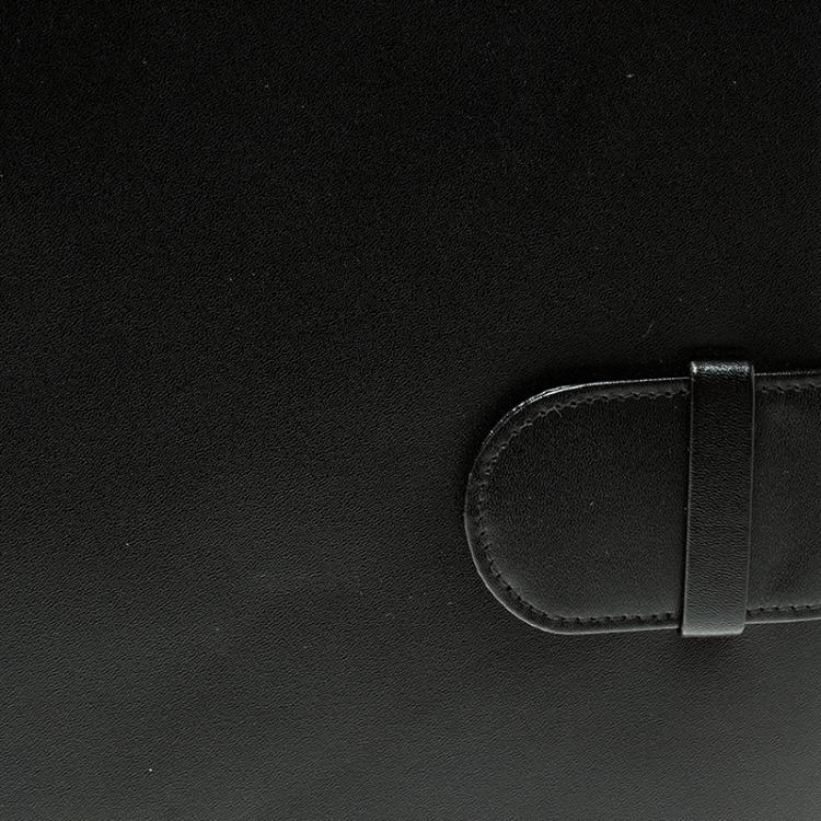 Pre Owned Montblanc Black Leather Meistertuck Medium Organizer