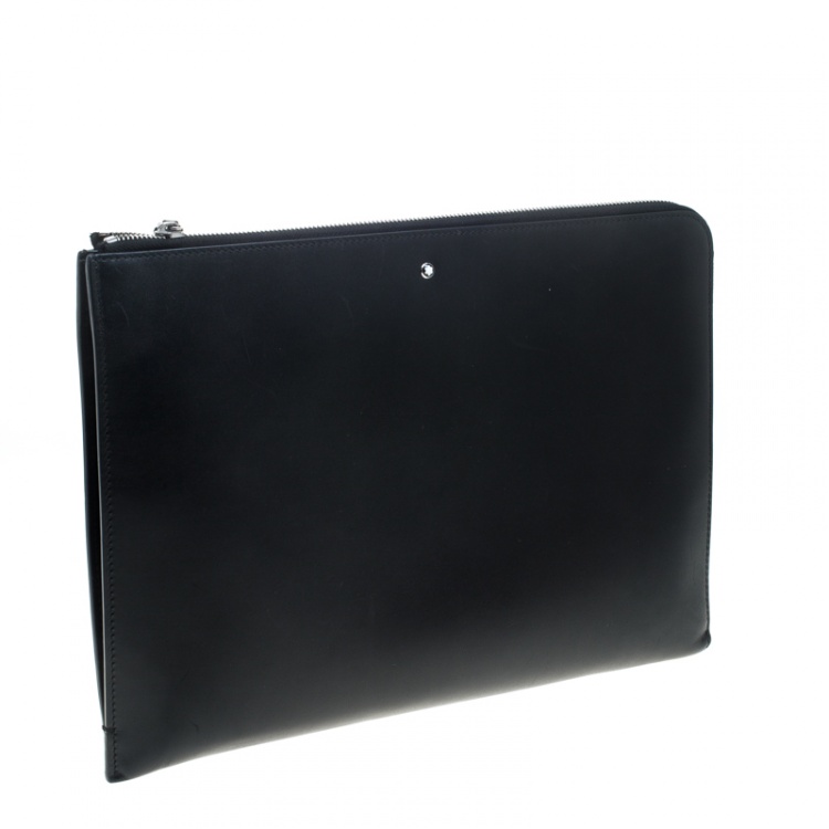 Pre Owned Montblanc Black Leather Document Case