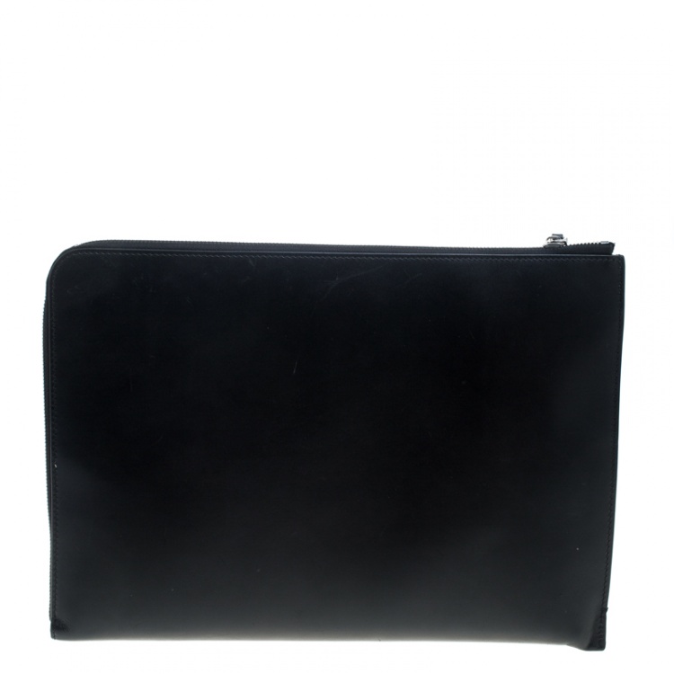 Pre Owned Montblanc Black Leather Document Case