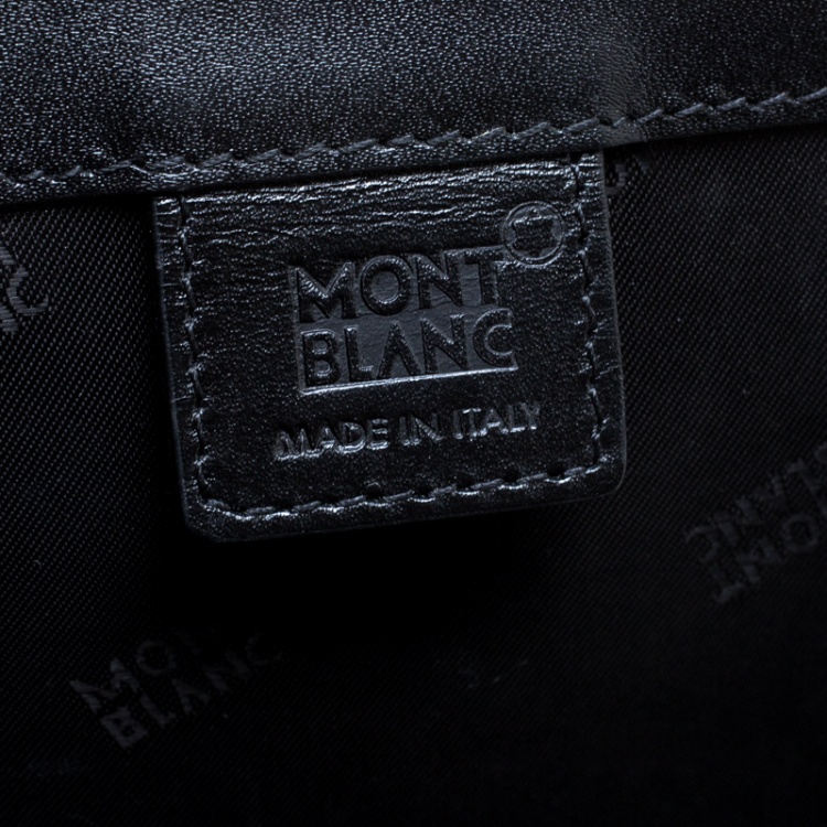 Pre Owned Montblanc Black Leather Document Case
