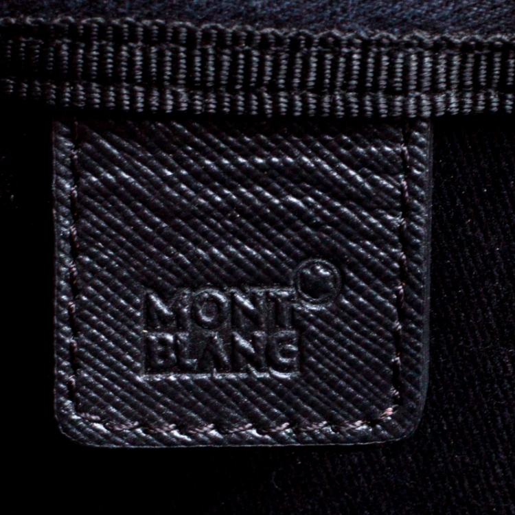 Pre Owned Montblanc Black Signature Coated Canvas Nightflight On board Luggage