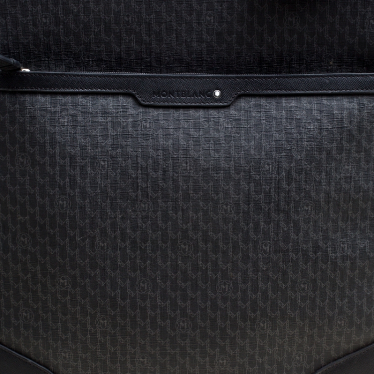 Pre Owned Montblanc Black Signature Coated Canvas Nightflight On board Luggage