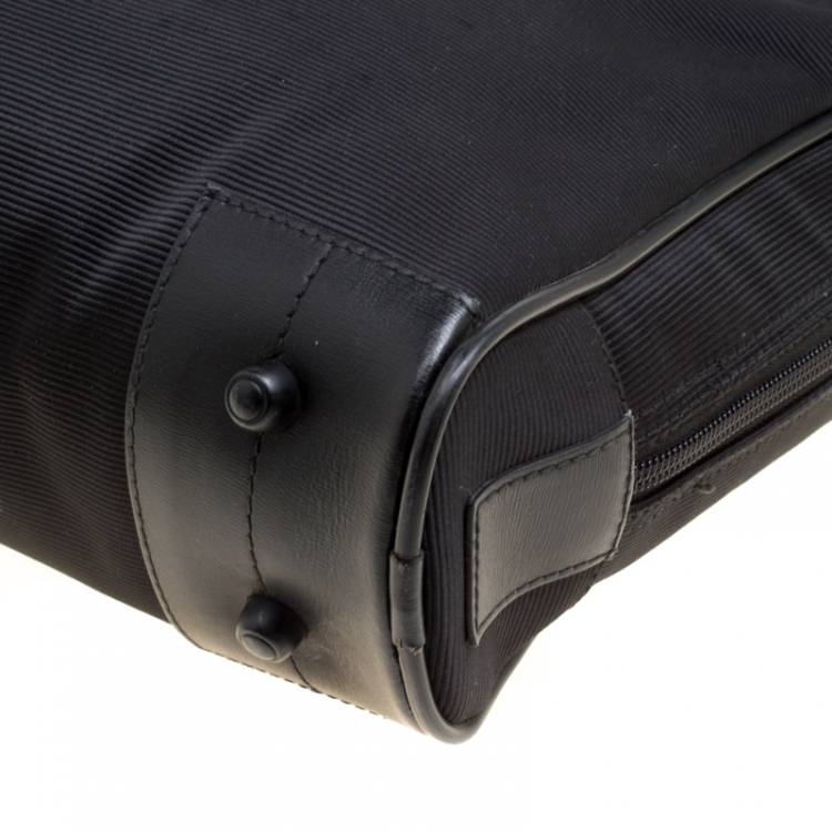 Pre Owned Montblanc Black Fabric and Leather Nightflight Document Bag