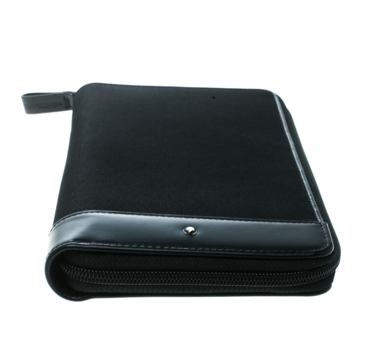 Pre Owned Montblanc Black Nylon and Leather Night flight Travel Organizer