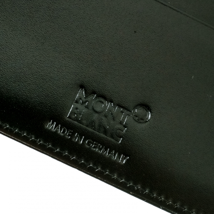 Pre Owned Montblanc Black Leather Notepad Portfolio Cover