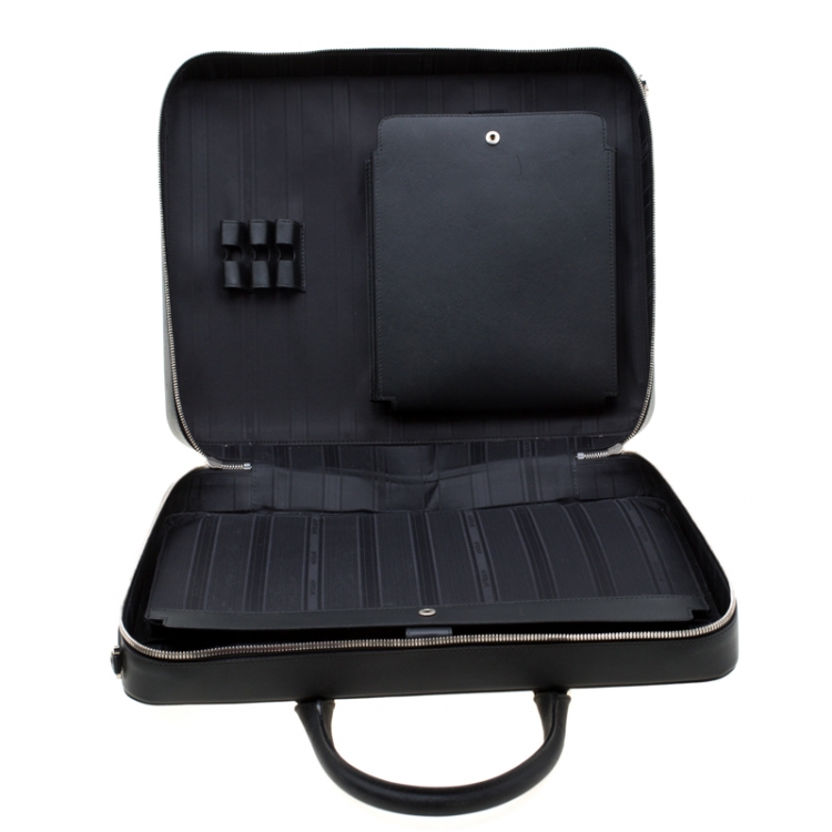 Pre Owned Montblanc Black Leather Meisterstück Briefcase