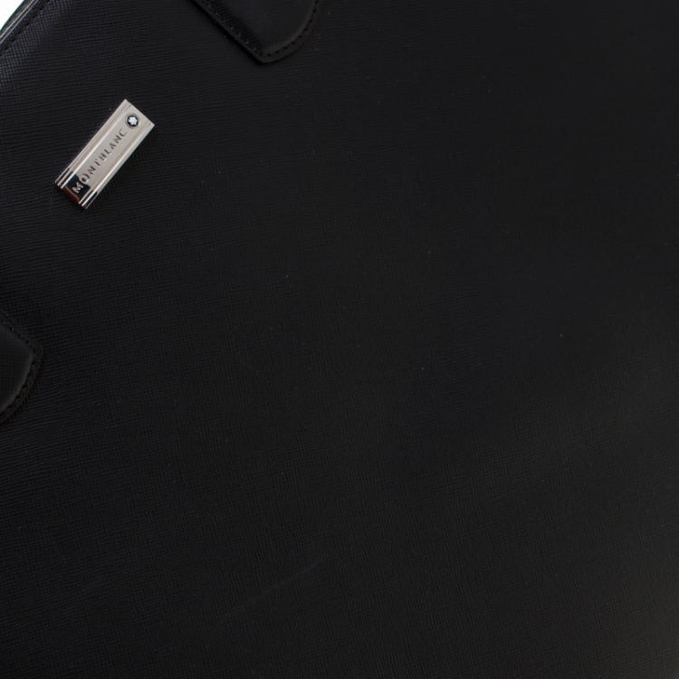 Pre Owned Montblanc Black Leather Meisterstück Briefcase