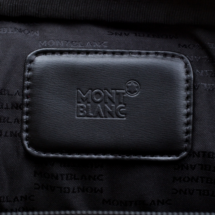 Pre Owned Montblanc Black Fabric and Leather Nightflight On Board Trolley