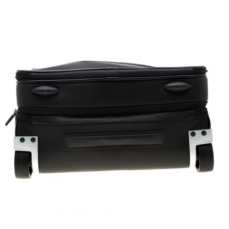 Pre Owned Montblanc Black Fabric and Leather Nightflight On Board Trolley