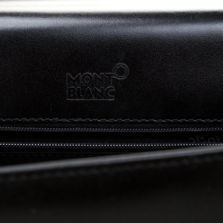 Pre Owned MontBlanc Black Leather Meisterstuck Single Gusset Briefcase