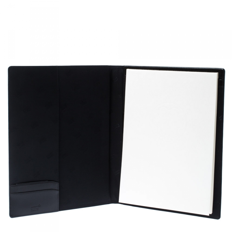 Pre Owned Montblanc Black Leather Conference Folder 