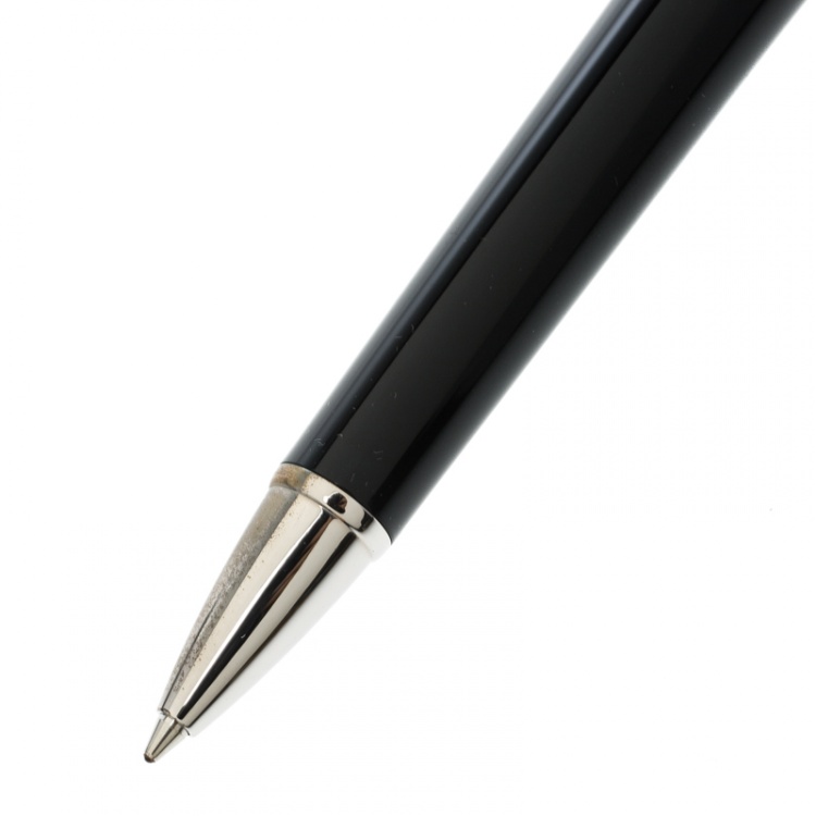 Pre Owned Montegrappa Parola Black Resin Silver Tone Ballpoint Pen