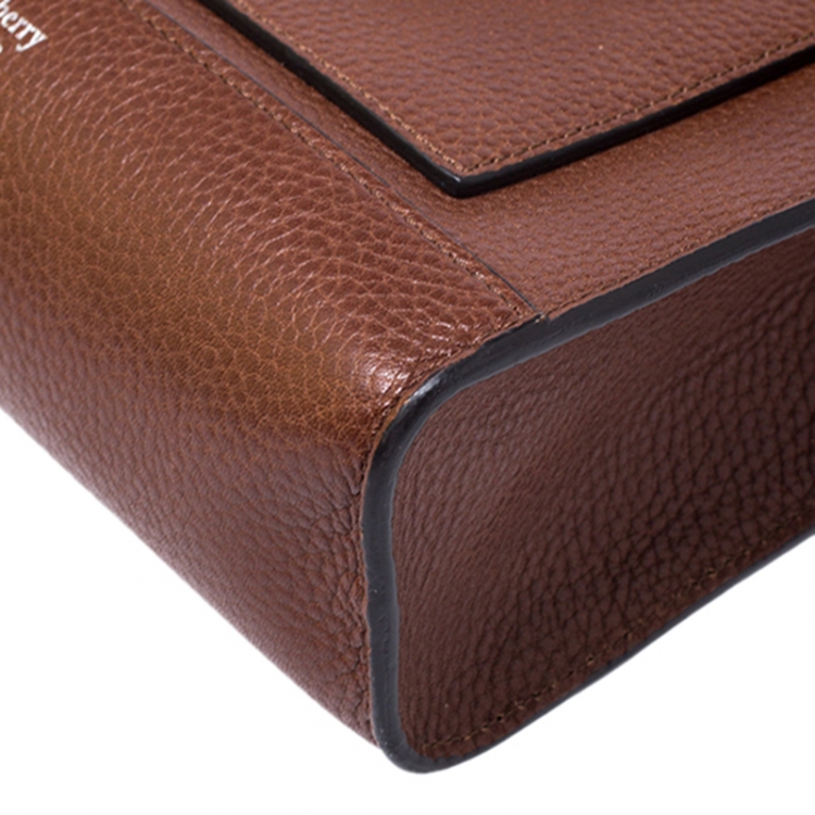Pre Owned Mulberry Tan Leather Messenger Bag