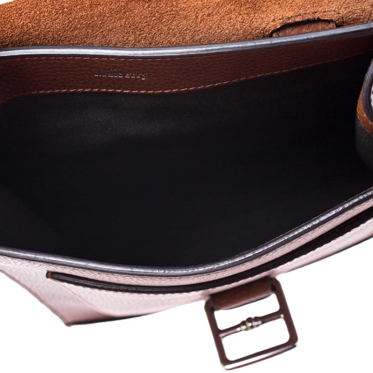 Pre Owned Mulberry Tan Leather Messenger Bag