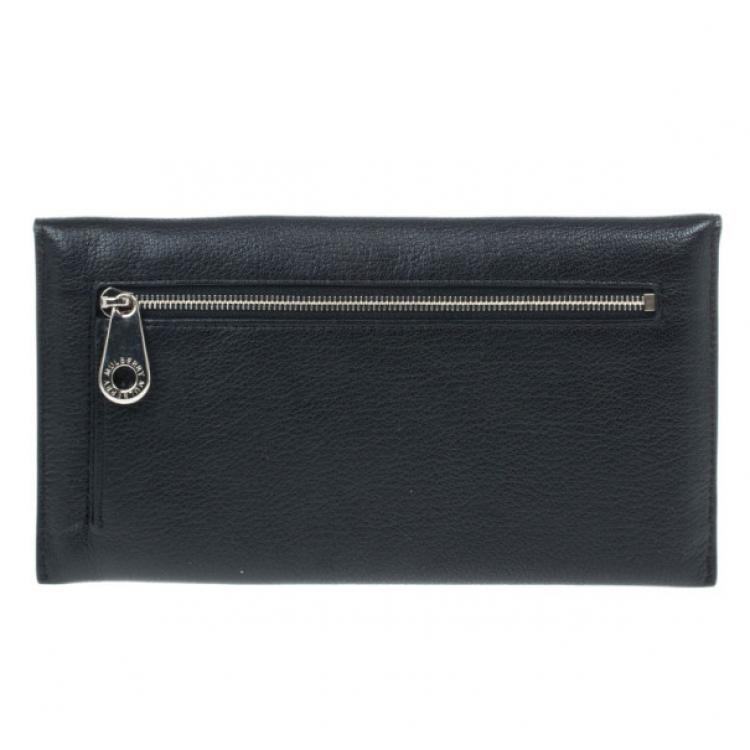 Pre Owned Mulberry Black Leather Envelope Wallet