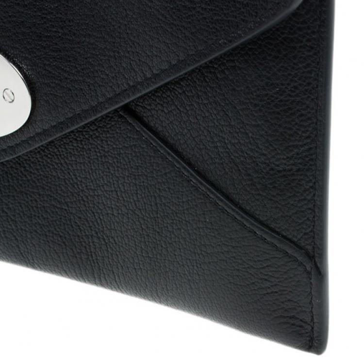 Pre Owned Mulberry Black Leather Envelope Wallet