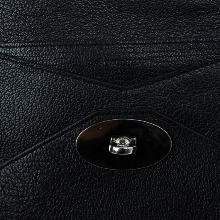 Pre Owned Mulberry Black Leather Envelope Wallet