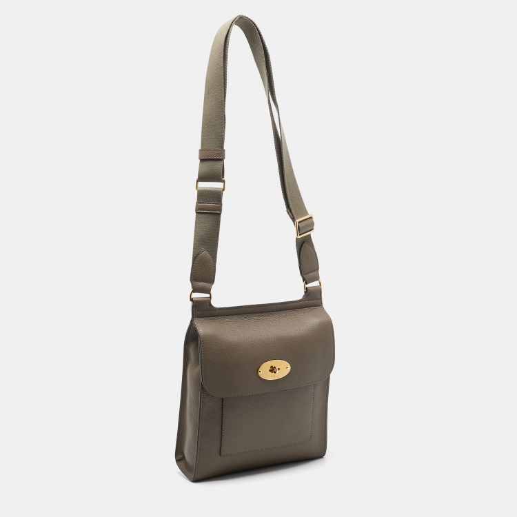 Pre Owned Mulberry Beige Leather Antony Messenger Bag