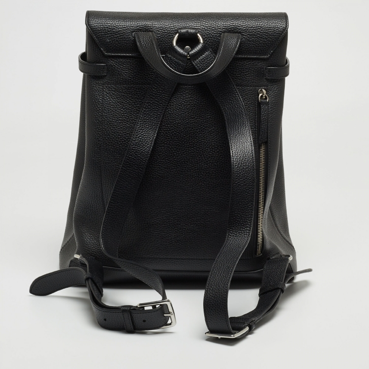 Pre Owned Mulberry Black Grain Leather Small Chiltern Backpack
