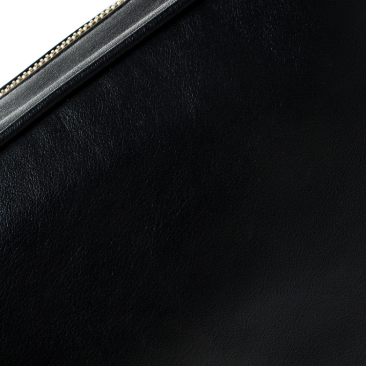 Pre Owned Mulberry Black Leather Wash Case