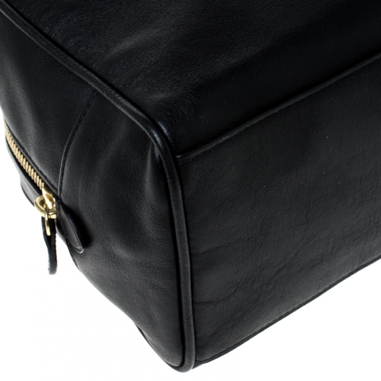 Pre Owned Mulberry Black Leather Wash Case