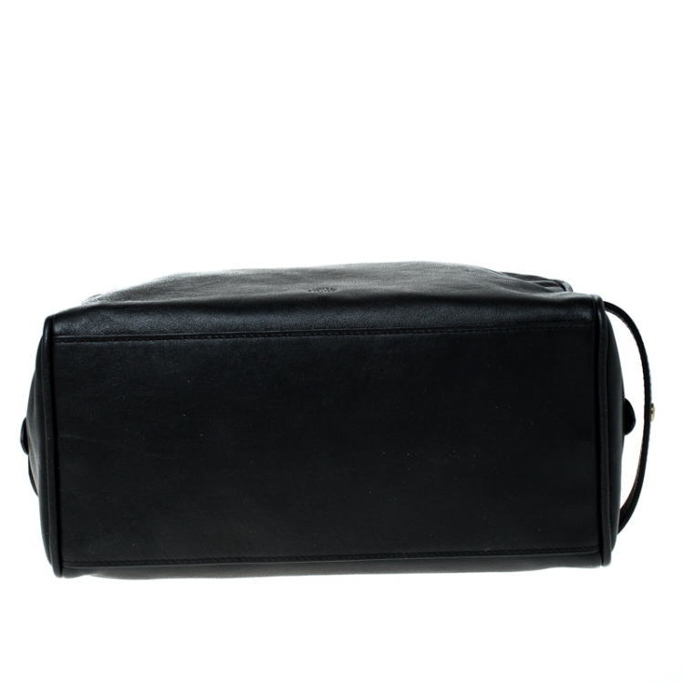 Pre Owned Mulberry Black Leather Wash Case