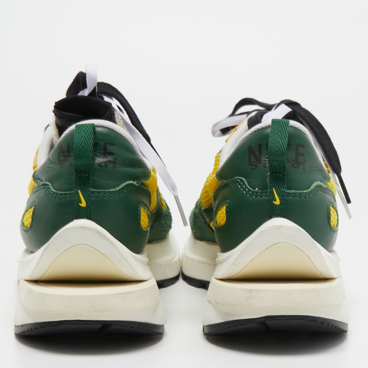 Pre Owned Nike x Sacai Multicolor Mesh And Suede Vaporwaffle Low Top Sneakers Size 43