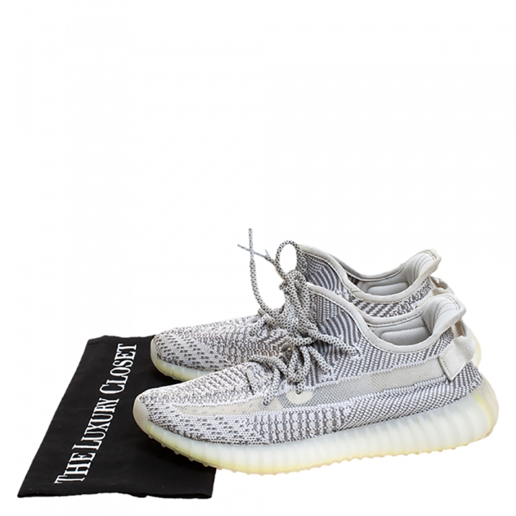 Pre Owned Yeezy x Adidas Boost 350 Static Non Reflective Sneakers Size 38.5